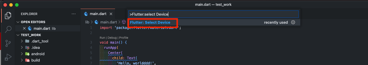 【Flutter】 VSCodeからiOS SimulatorとAndroidエミュレーターに接続する方法
