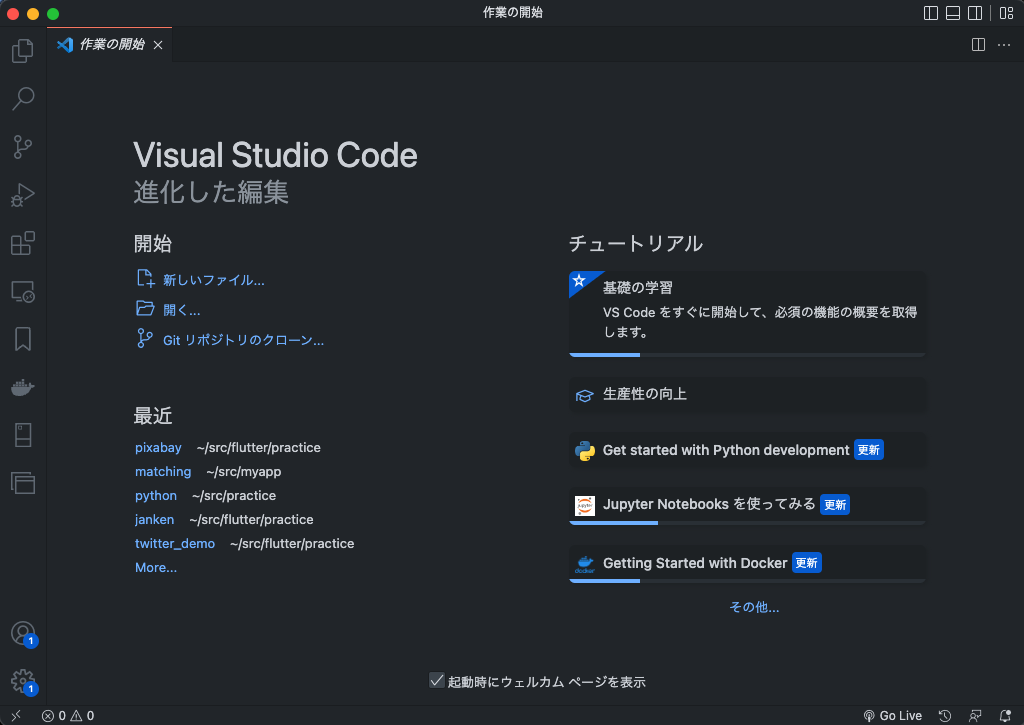 vscode初期画像